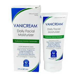 Vanicream Daily Facial Moisturizer 89ml – Hydrating & Gentle Formula with Hyaluronic Acid & Ceramides for Sensitive Skin, Fragrance-Free